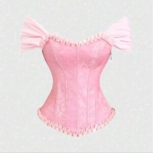 Like new! Vintage & Cottagecore Style Elegant Pink Corset  Top